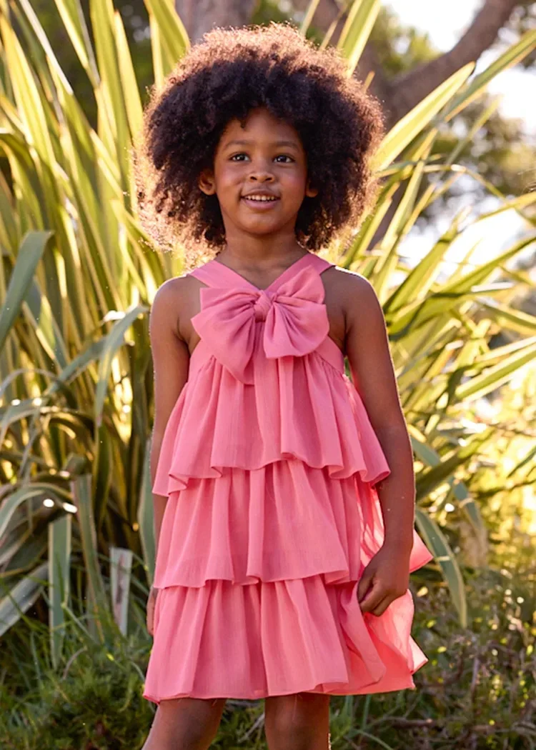 Vestito bambula volant bambina