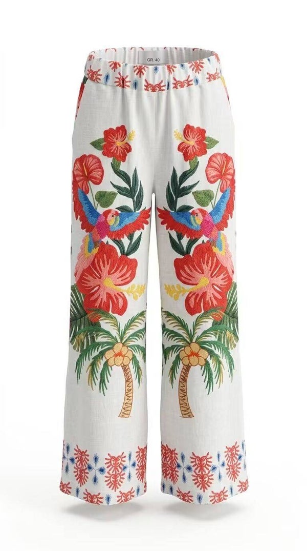 Tropische Print Sommerhose