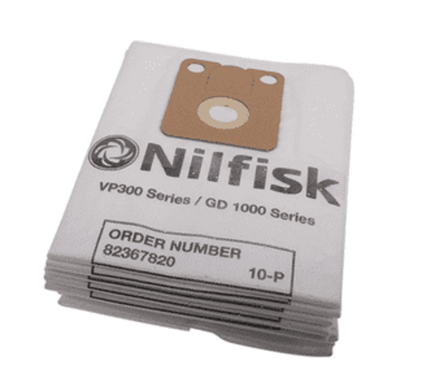 Støvpose VP300 / GD1000, Fleece, 10 stk - Original Nilfisk pose 82367820