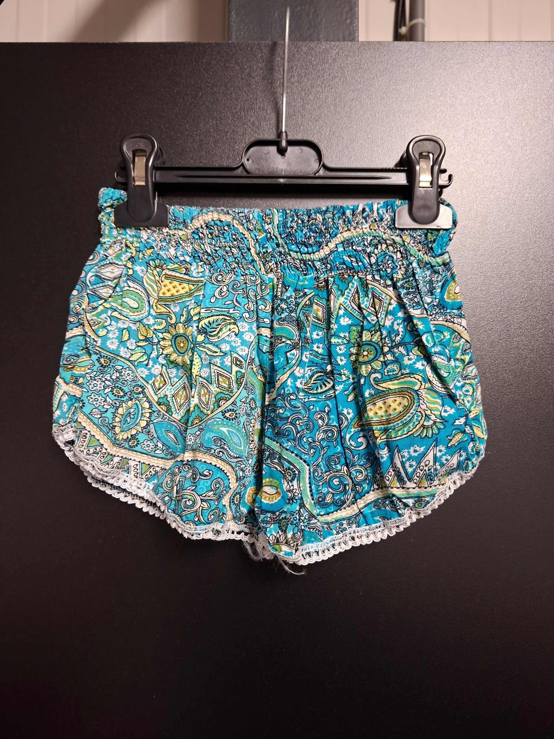 Blauw Kleurige Meisjes Korte Broekje M:110