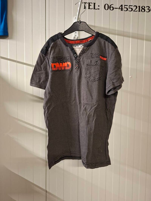 Zwart Grijze Jongens Tshirt Maat: 158