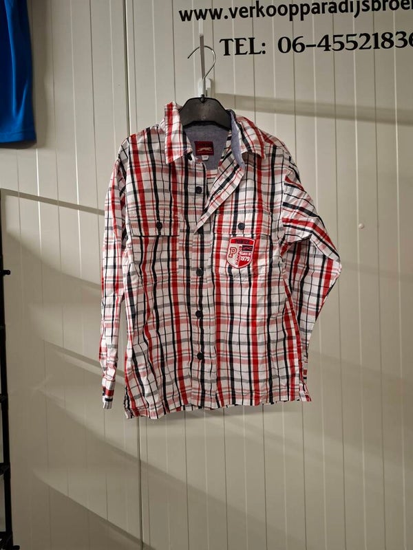 Geruite Jongens Blouse Maat: 116