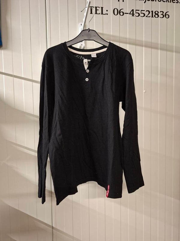 Zwart Wit Jongens Tshirt: Maat 152