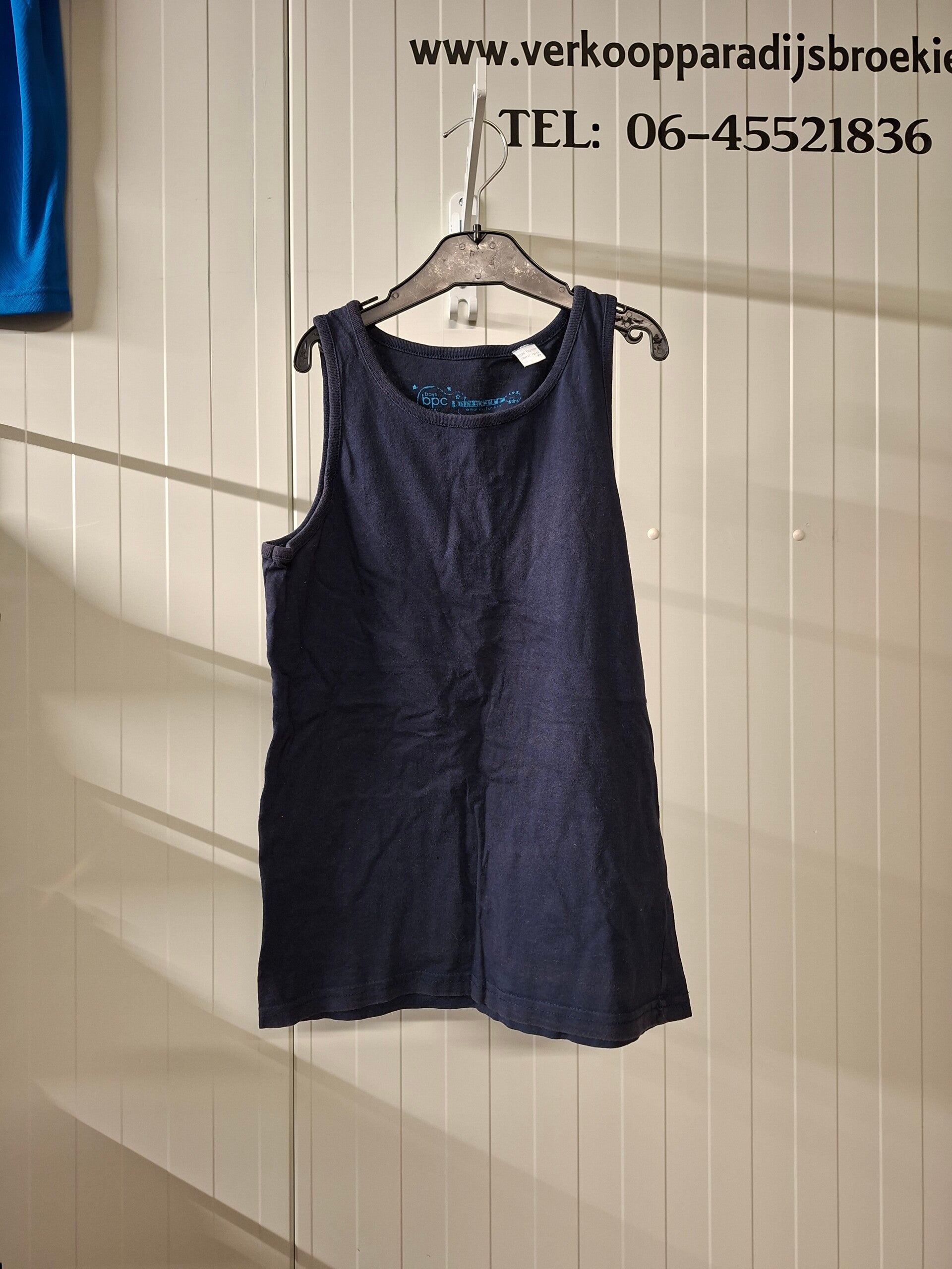 Blauwe Jongens hemd: maat 152