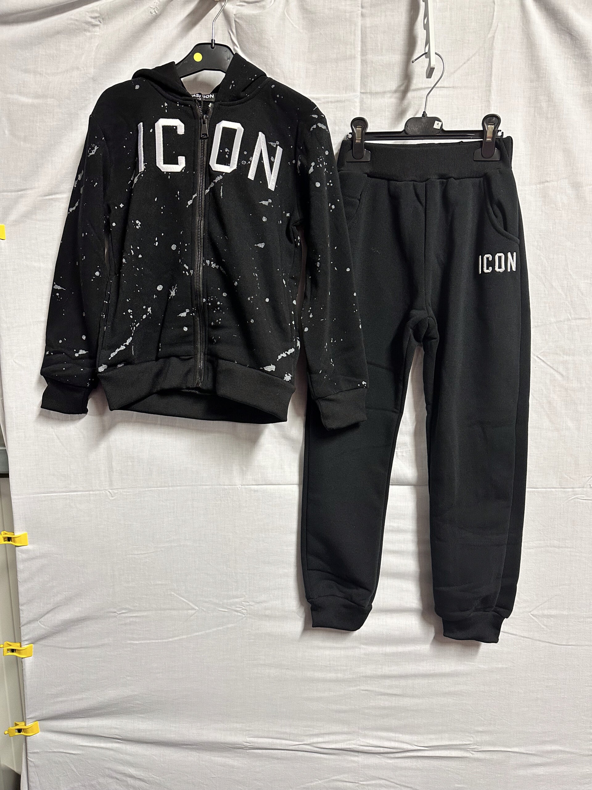 Zwart/Grijze Icon Jongens Trainingspak