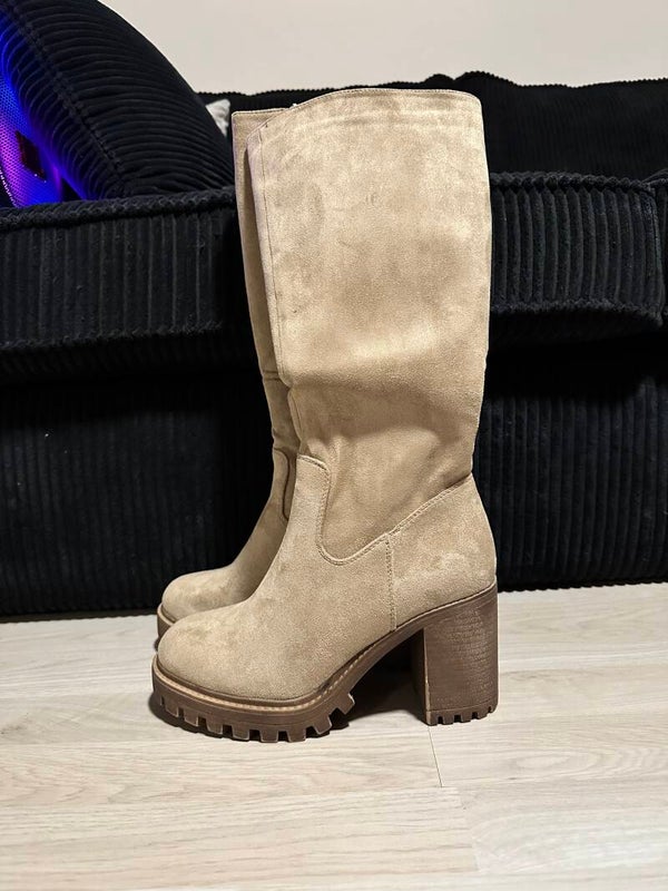 Kniehoge Dames Laarzen Met Hak Maat 39