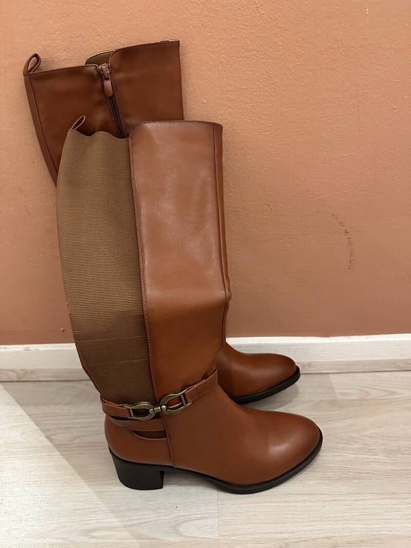 Kniehoge Bruine Dames Laarzen Maat 40