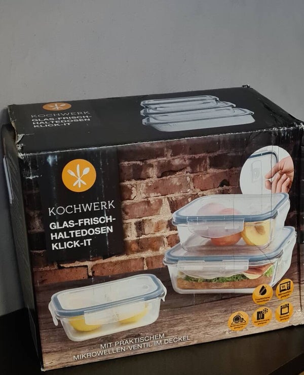 Kochwerk Glas Frischhaltedosen Klick it