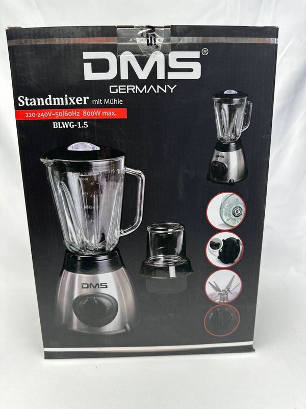 DMS Edelstahl Standmixer mit Mühle Smoothie Mixer Blender Zerkleiner Eiscrusher