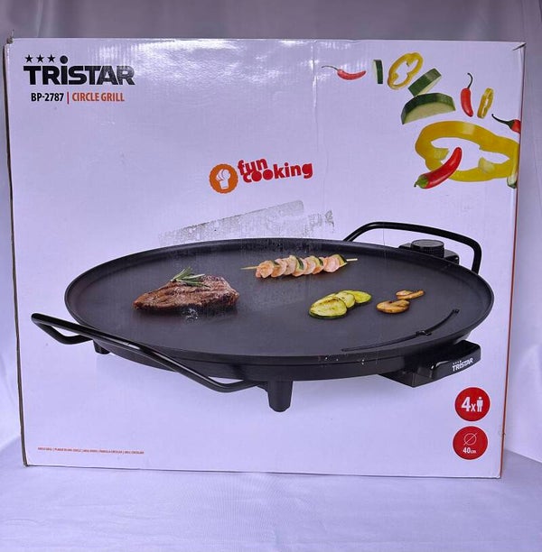 Tristar Tischgrill, 2000 W, Elektrische Teppanyaki flache Brat-Platte Ø40cm für 4-6 Personen