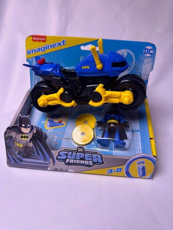 Imaginext Dc Super Friends Batman-Spielzeugfigur Und Transformierbares Batcycle