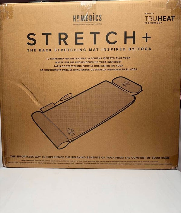 HoMedics Stretch+ Pus -  Stretch- und Wärmematte – inspiriert von Yoga, hat die Dehnung und Wärme eine Auswahl von 6 Programmen: Entspannen, Erholen, Dehnen, Drehen, Energie und Fließen