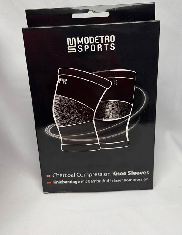 Modetro Sports Kniebandage,Kompressionsstrümpfe mit Bambuskohlefaser Gr. XL