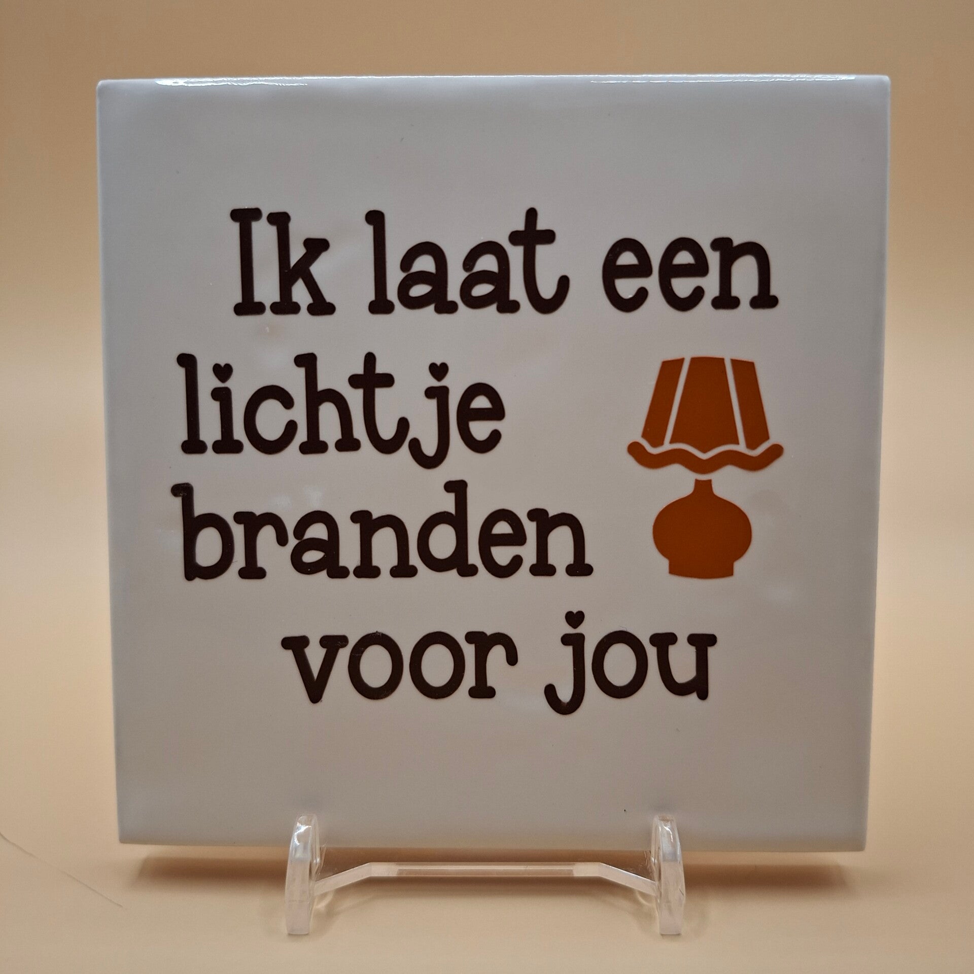 Keramieken tegeltje met inspirerende Quote