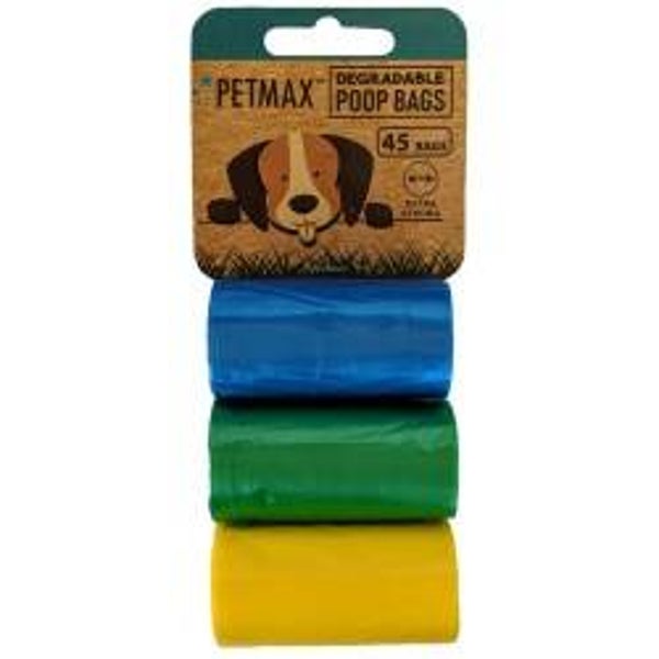 Sac dégradable a excréments pet max x3