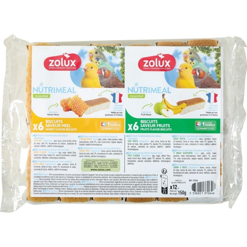 12 biscuits nutrimeal (6 MIEL  &  6FRUIT)