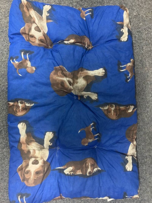 Coussin chien 90x60 couleur bleu