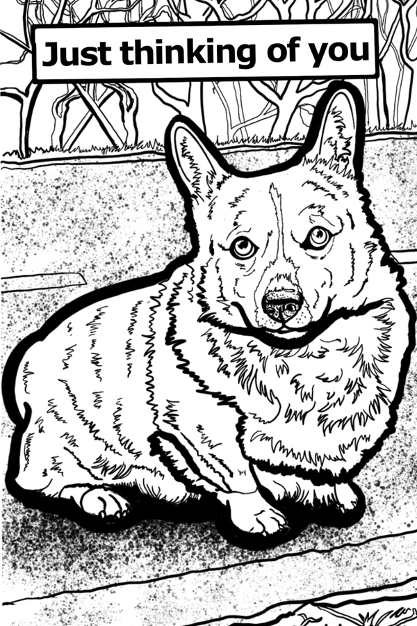 Colour your own postcard