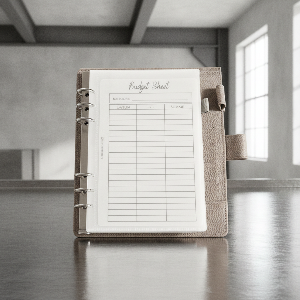 Budget Sheet Dashboard – Wiederverwendbare Ausgaben-Tracker-Einlage für A5, A6 & A7