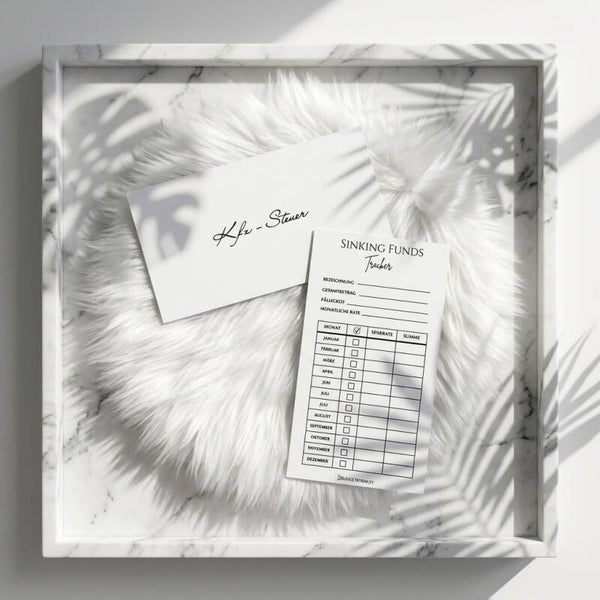 Sinking Funds Tracker mit Dashboard (A5 / A6) – Laminiert & Wiederverwendbar