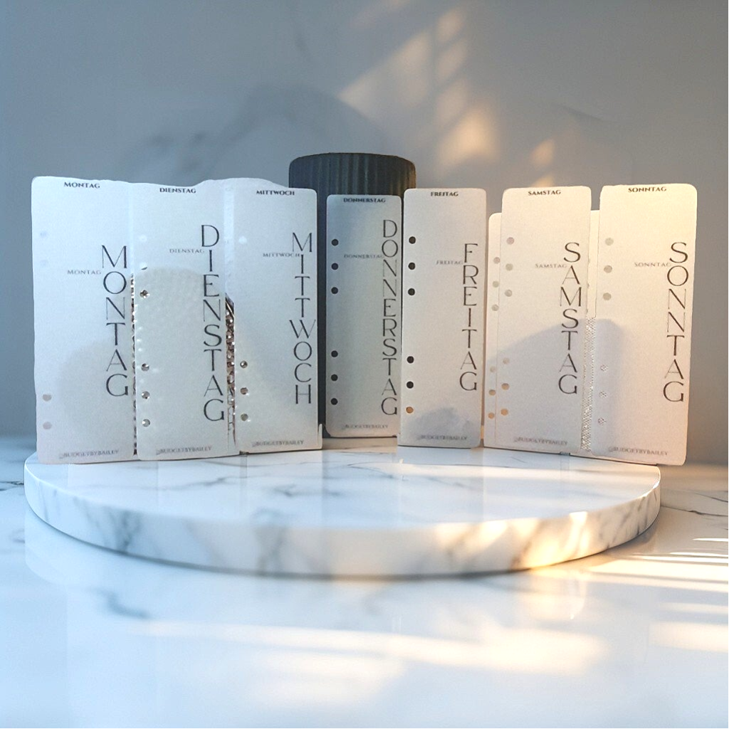 Register/ Lesezeichen mit Überstand  Wochentage