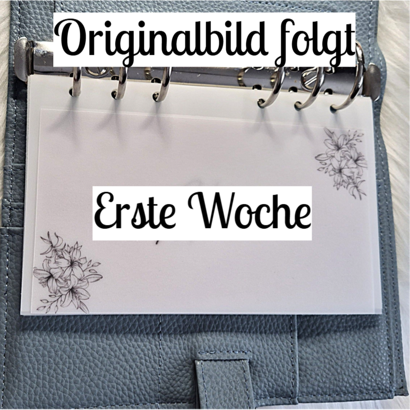 Flower – Transparente Wochenbudget Geldumschläge (6er/ 5er-Set)