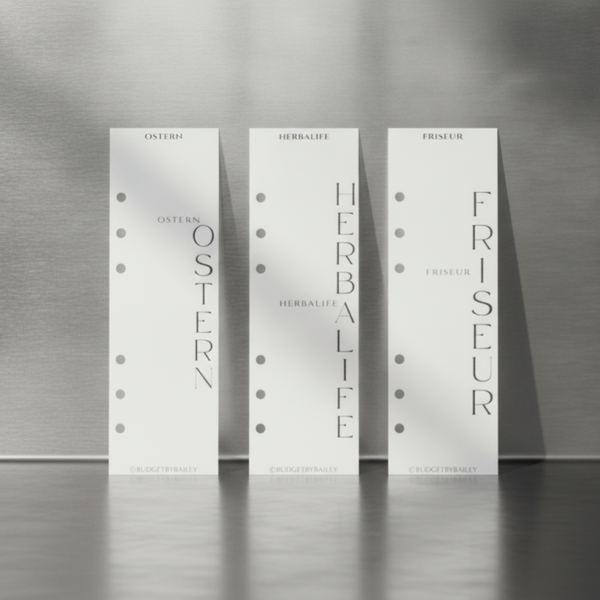 Elegante Lesezeichen-Einleger & Dashboards für deinen Budget Binder