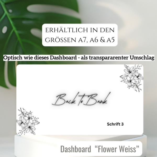 Flower – Transparente Wochenbudget Geldumschläge (6er/ 5er-Set)