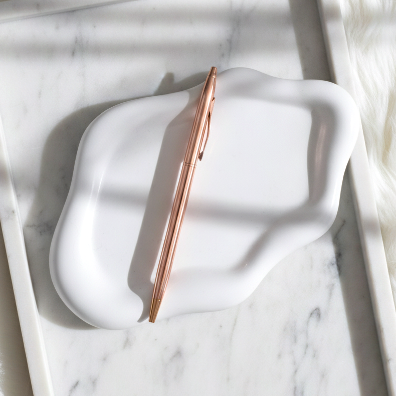 Kugelschreiber „Elegant Rosegold“ – Schlanker Metallkugelschreiber in Rosegold