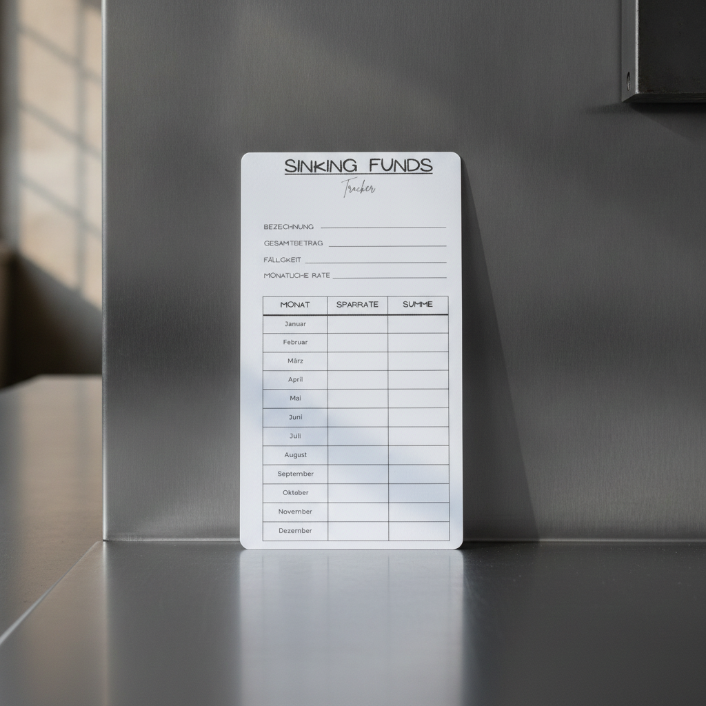 Sinking Funds Tracker zum Einlegen A6/ A5 (Januar - Dezember)