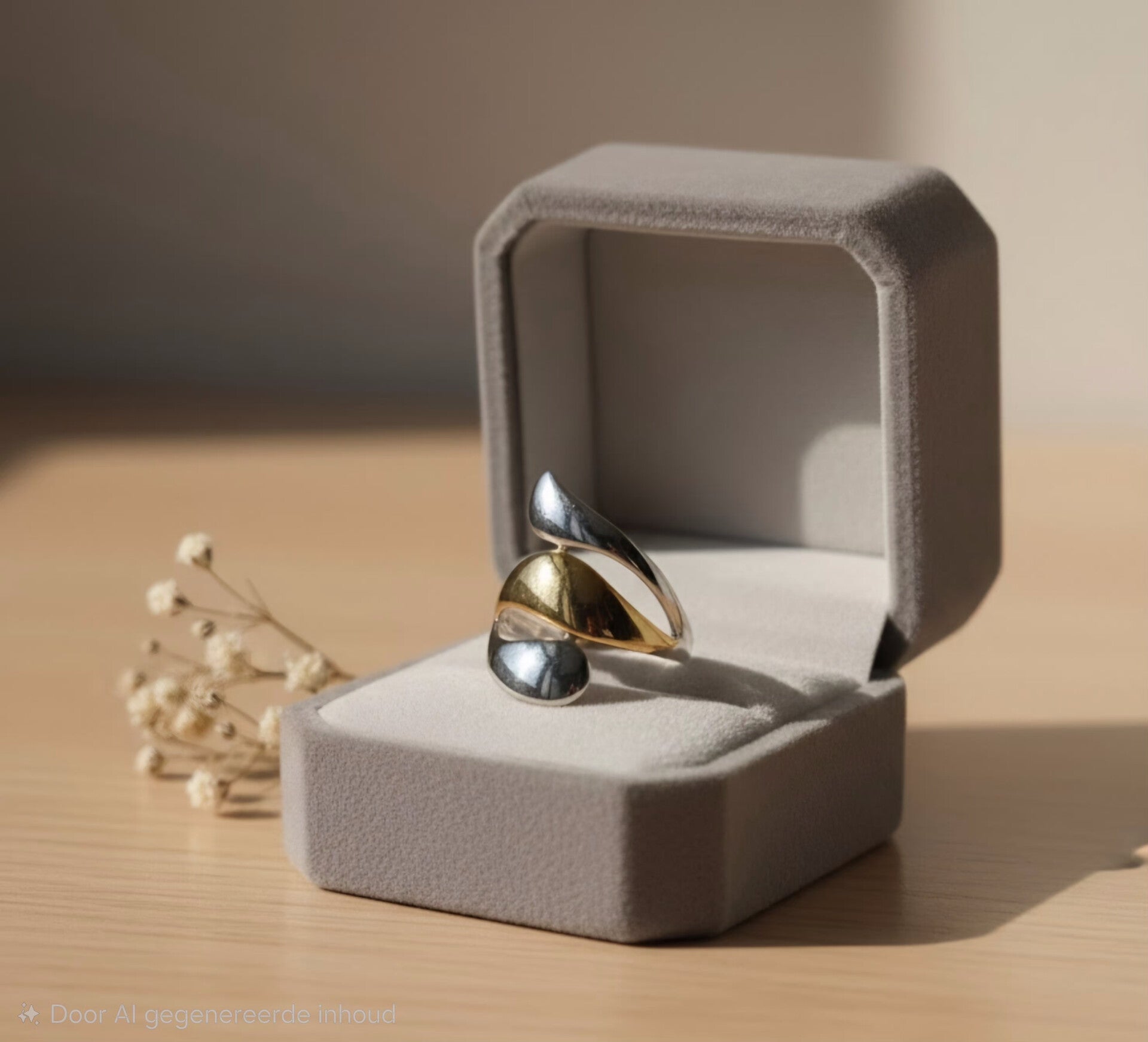 Ocean wave Bicolor ring