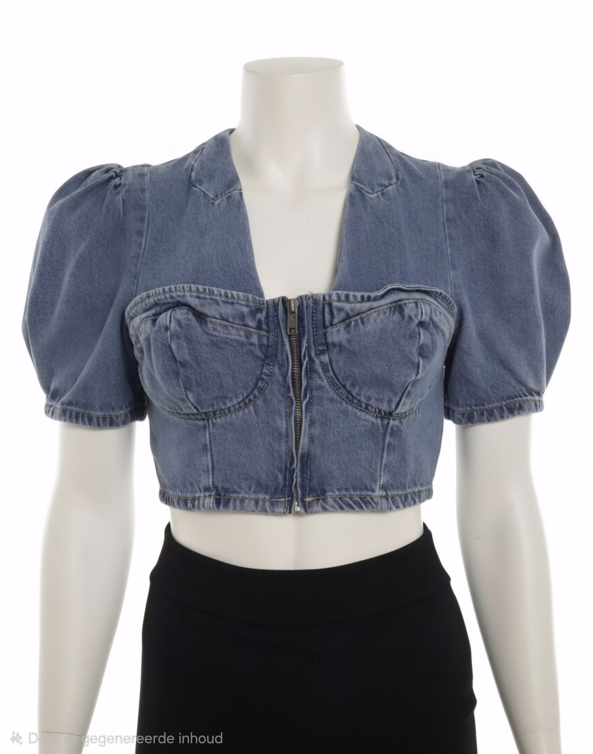 Denim crob top