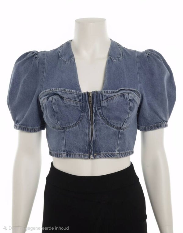 Denim crob top