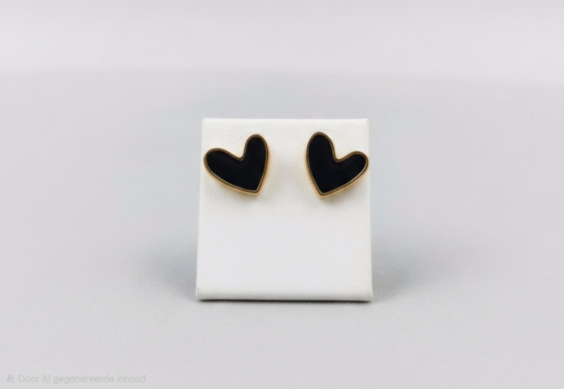 Noir hearts studs