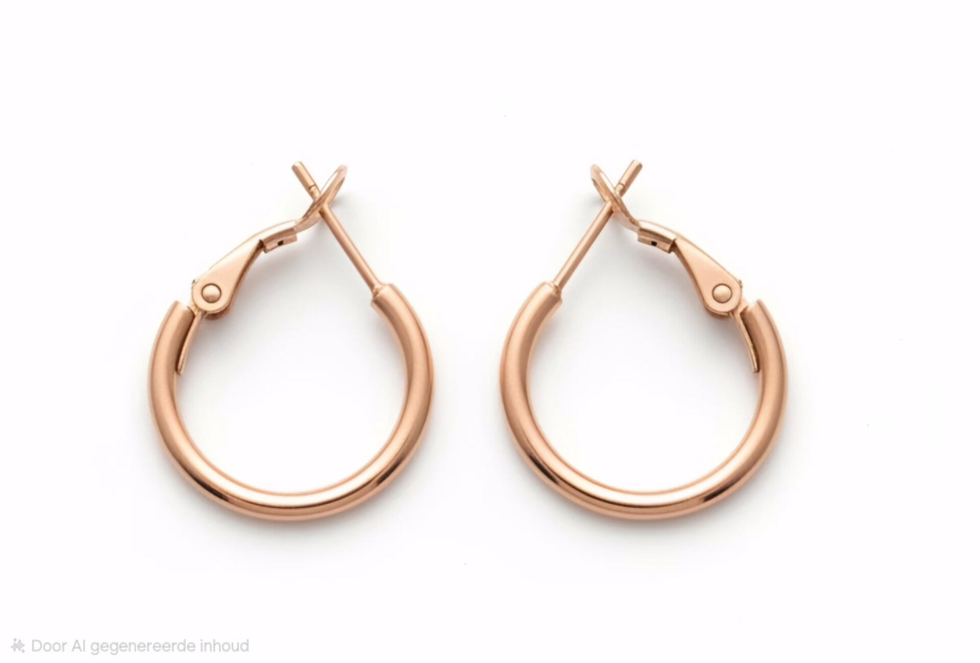 Essential rose gold hoops