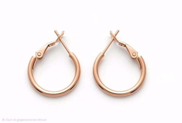 Essential rose gold hoops