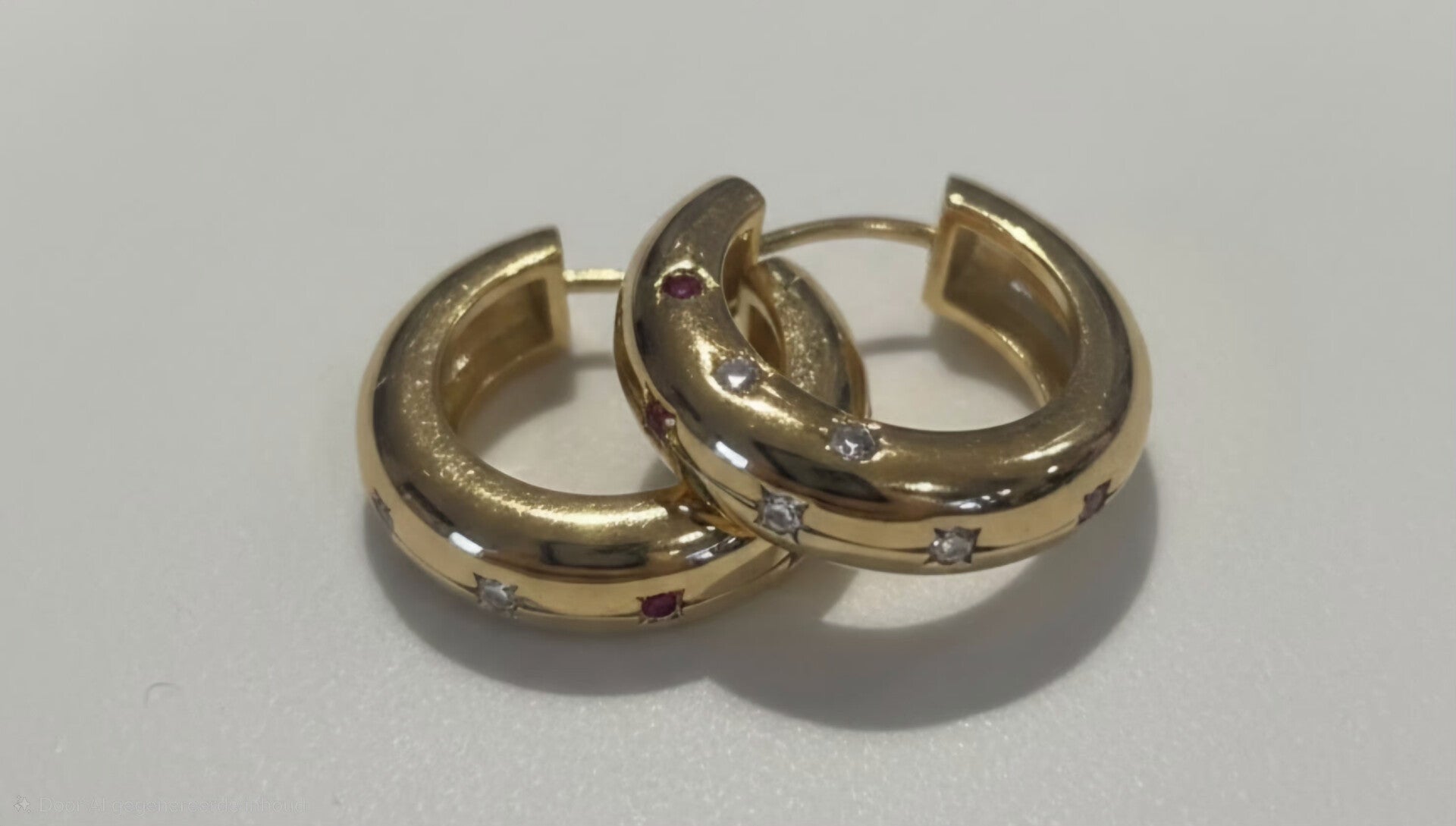 Chunky star hoops