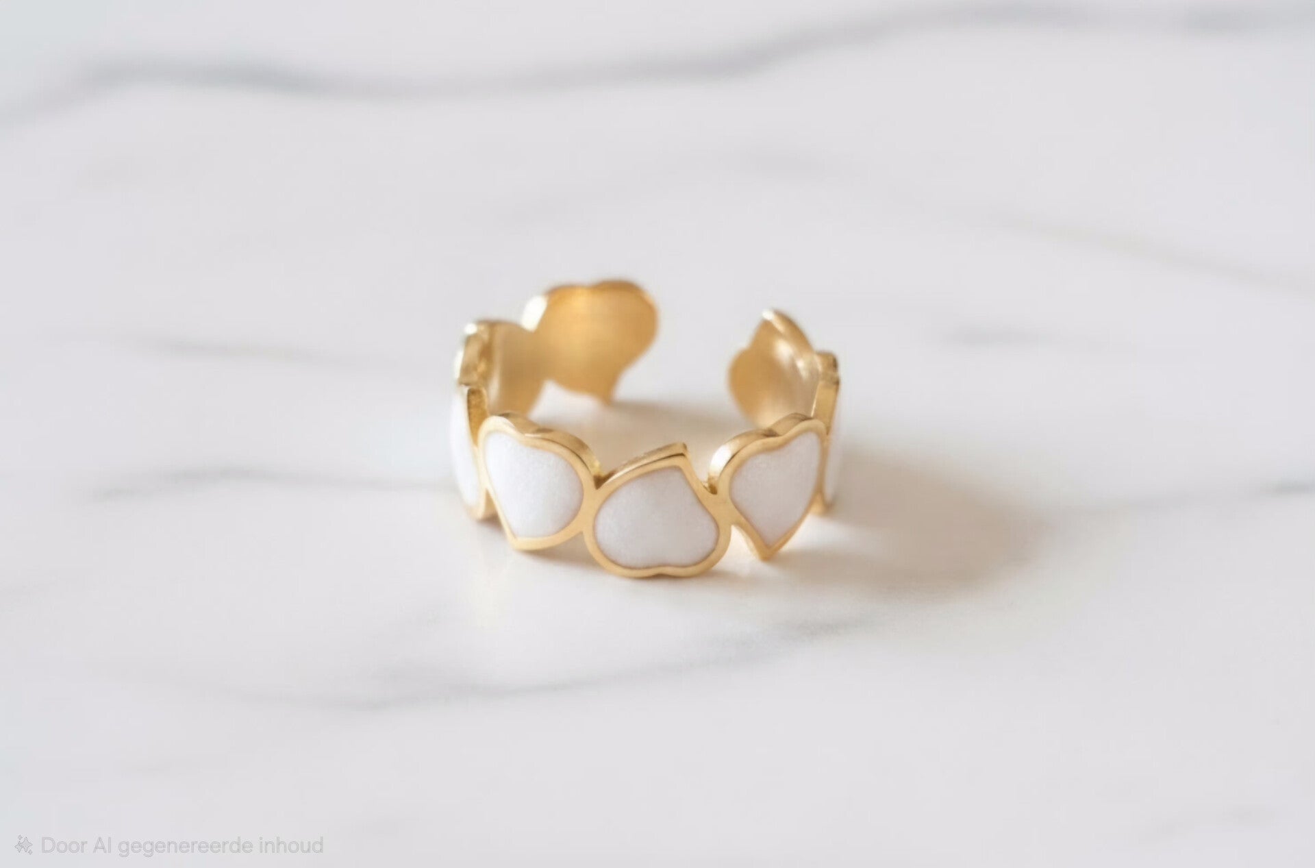 White heart ring