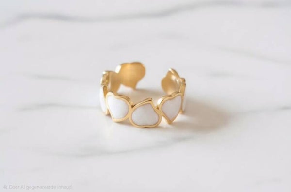 White heart ring