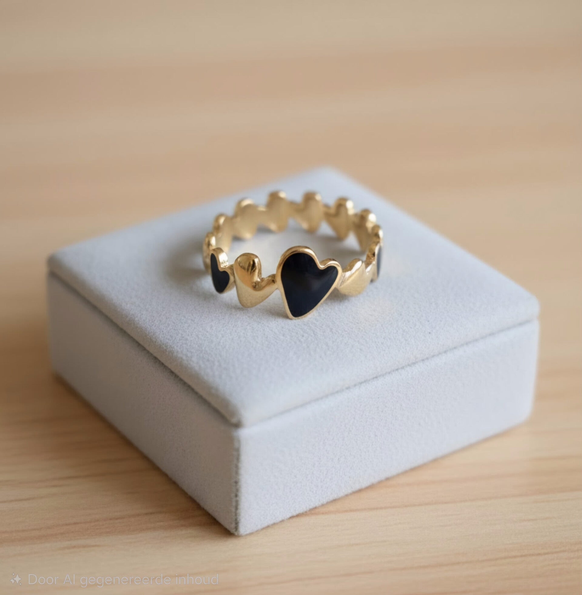 Black heart ring