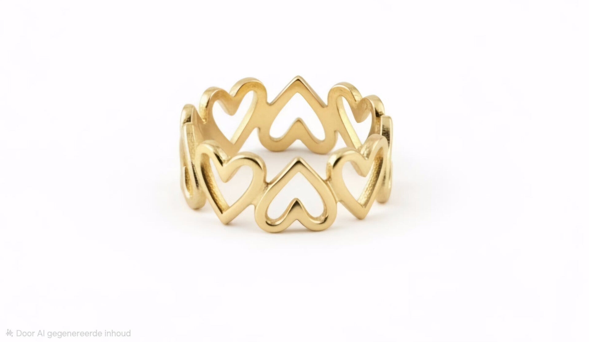 Gold heart ring