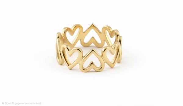 Gold heart ring