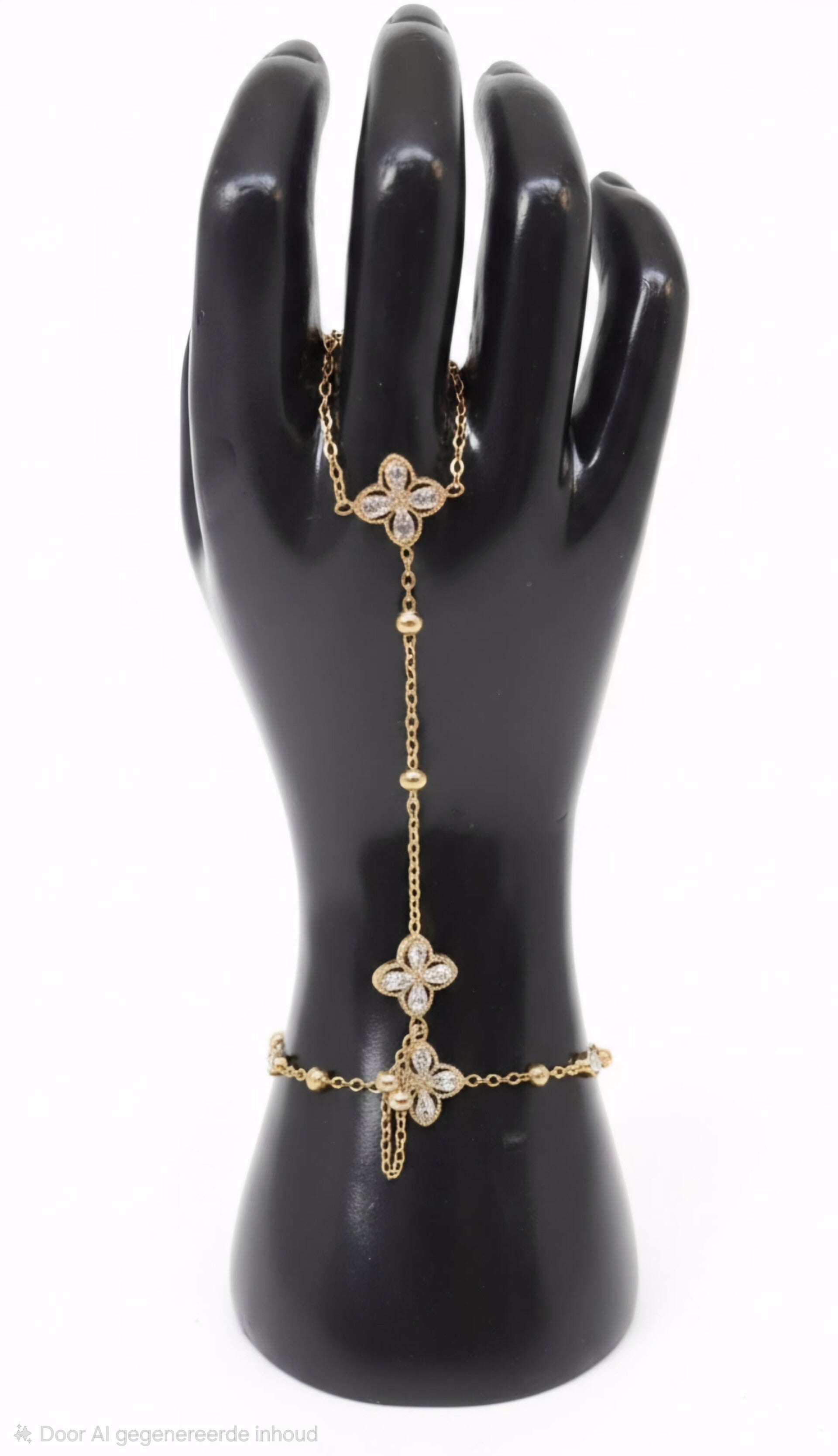 Gold clover handchain