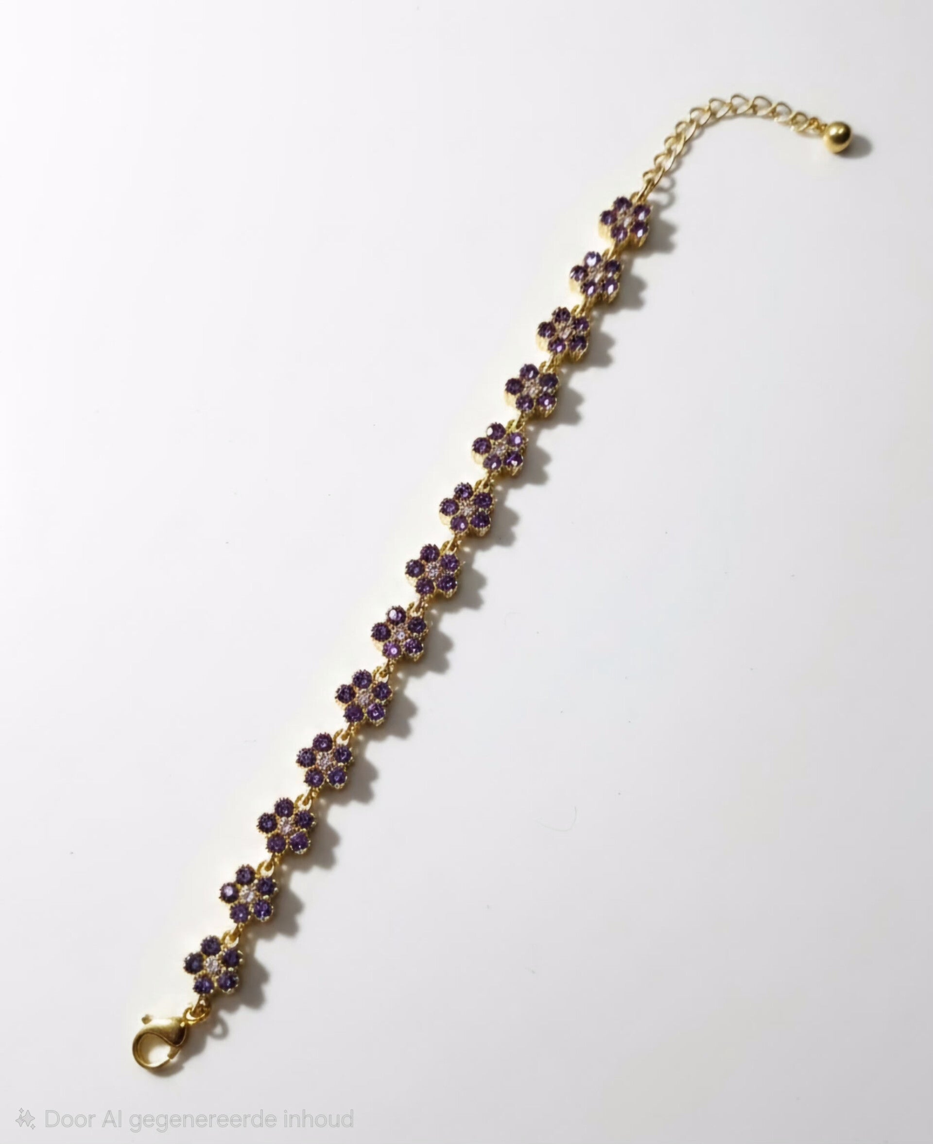 Lila clover armband