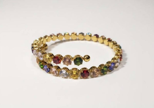 Multi color spiral armband