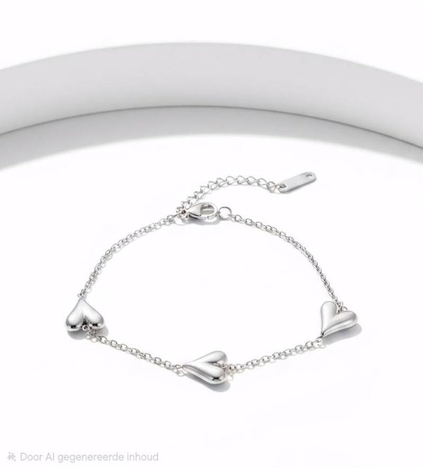 Triple heart bracelet