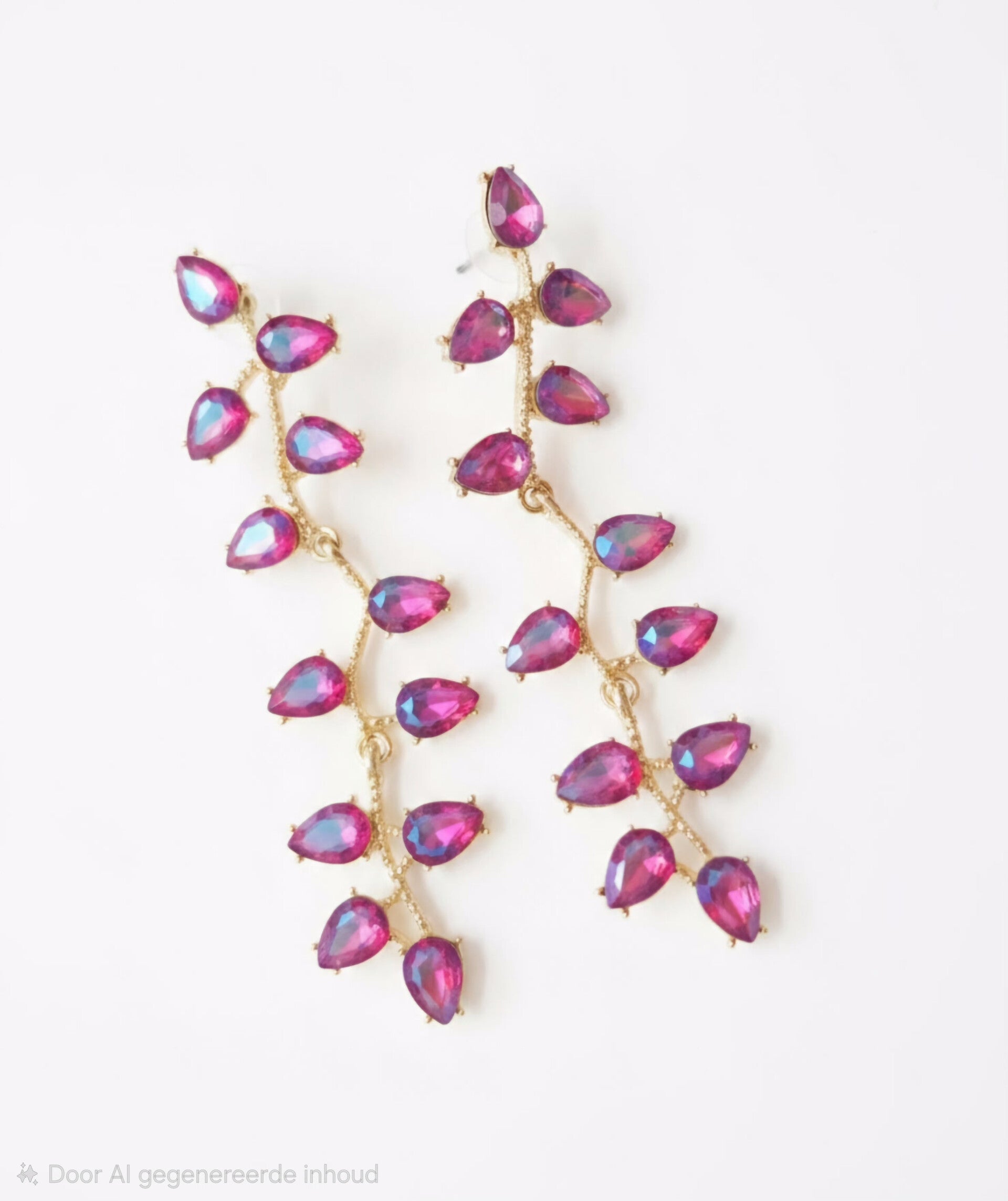 Iris leaf oorbellen