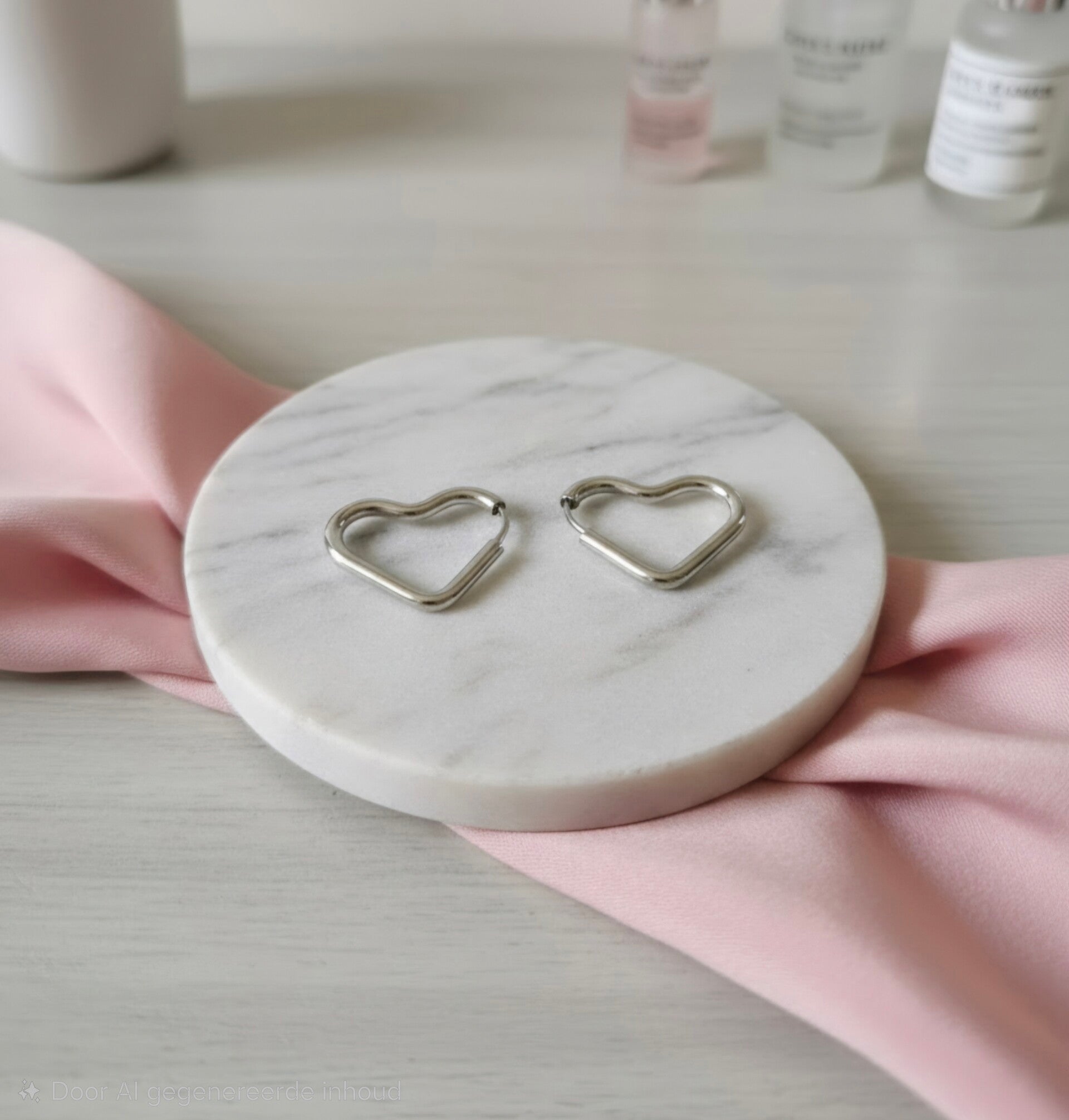Amora heart hoops