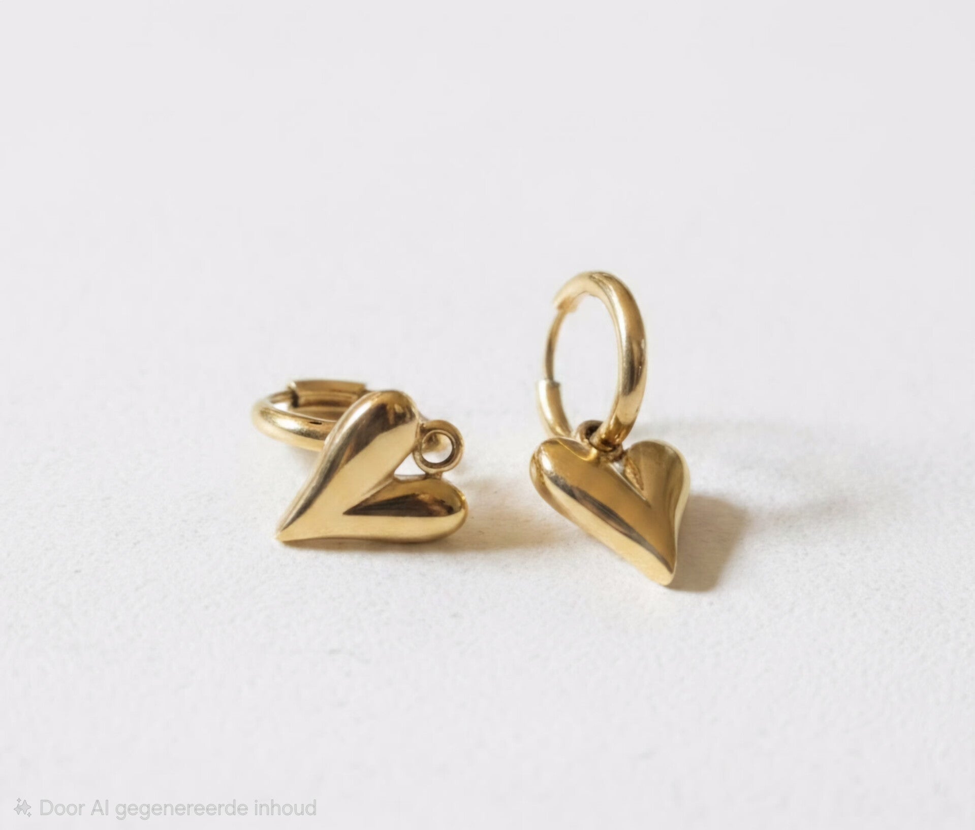 Valentino puffy heart hoops