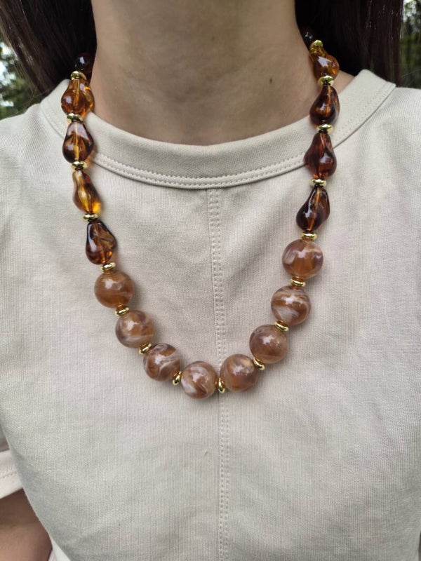 Marble chunky necklace